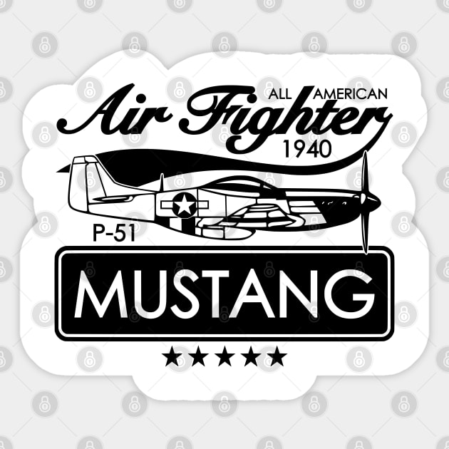 P-51 Mustang Sticker by TCP